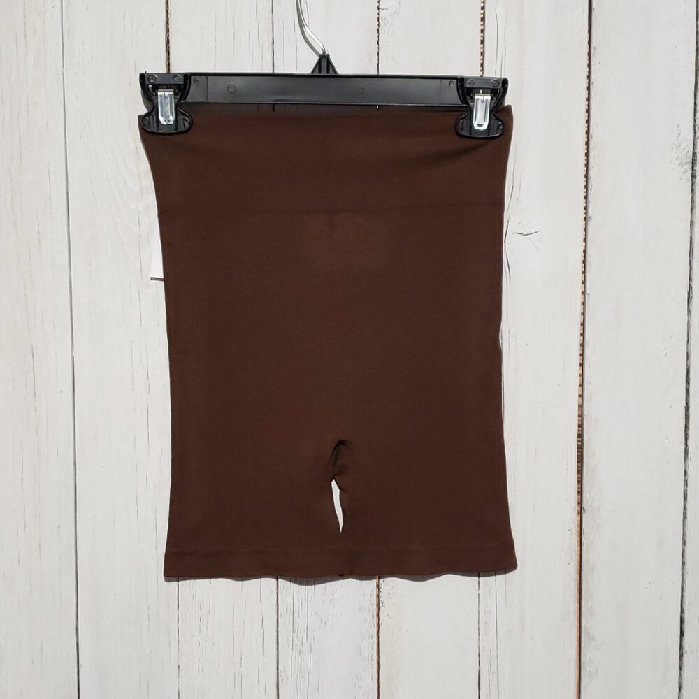 NEW Loft M L Shorts Brown Daydream Seamless High Waist Boy Biker Bike - Picture 3 of 5